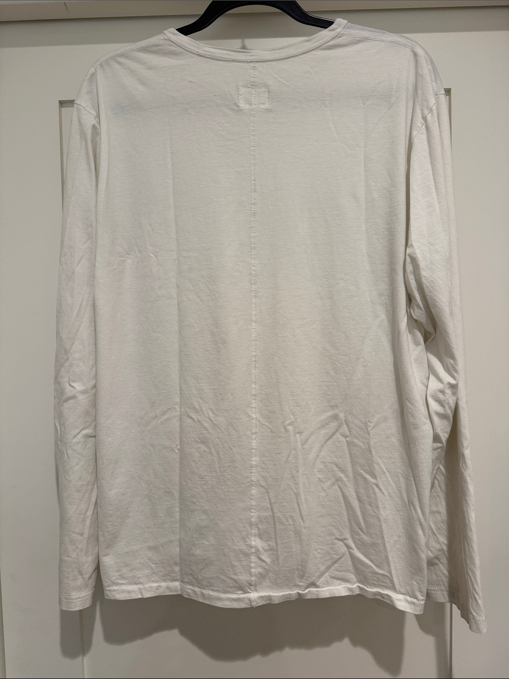 rag & bone Men's Long-Sleeve Crew Tee in White